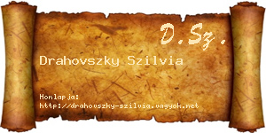 Drahovszky Szilvia névjegykártya