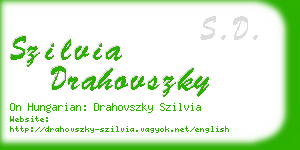 szilvia drahovszky business card